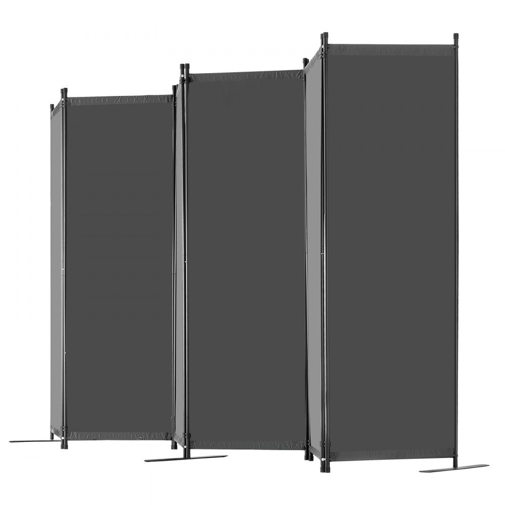 VEVOR Room Divider 6 Panels Fabric Room Privacy Screen for Office Bedroom Grey