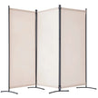 VEVOR Room Divider 3 Panels Fabric Room Privacy Screen for Office Bedroom Beige