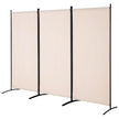 VEVOR Room Divider 3 Panels Fabric Room Privacy Screen for Office Bedroom Beige