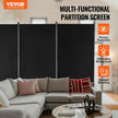 VEVOR Room Divider 3 Panels Fabric Room Privacy Screen for Office Bedroom Black
