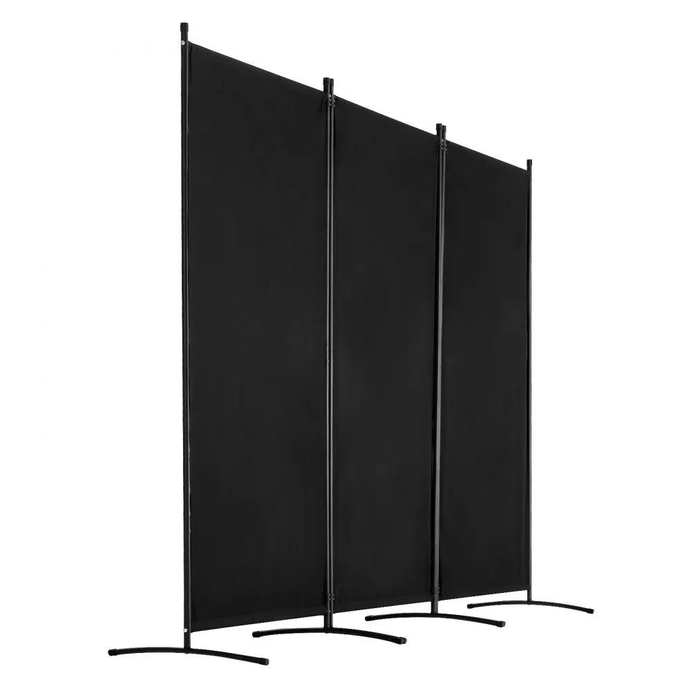 VEVOR Room Divider 3 Panels Fabric Room Privacy Screen for Office Bedroom Black
