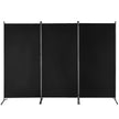 VEVOR Room Divider 3 Panels Fabric Room Privacy Screen for Office Bedroom Black
