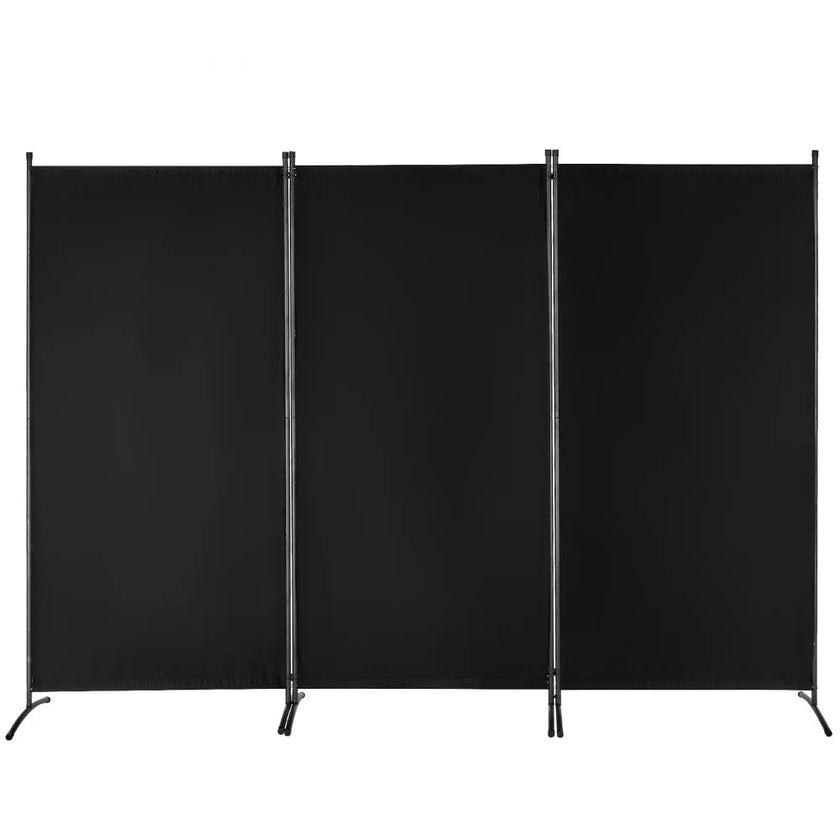 VEVOR Room Divider 3 Panels Fabric Room Privacy Screen for Office Bedroom Black