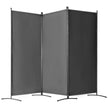 VEVOR Room Divider 3 Panels Fabric Room Privacy Screen for Office Bedroom Grey
