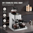 VEVOR Commercial Drip Coffee Maker, 12 Cups Coffee-Maker Machine with 4 Glass Carafes and 4 Decanter Warmer Plates, Stainless Steel Drip Style Coffee Brewer, for Restaurant, Office, Coffee Shop & Home