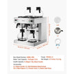 VEVOR Commercial Drip Coffee Maker, 24 Cups Coffee-Maker Machine with 4 Glass Carafes and 4 Decanter Warmer Plates, Stainless Steel Dual-Head Coffee Brewer, for Restaurant, Office, Coffee Shop & Home
