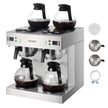 VEVOR Commercial Drip Coffee Maker, 24 Cups Coffee-Maker Machine with 4 Glass Carafes and 4 Decanter Warmer Plates, Stainless Steel Dual-Head Coffee Brewer, for Restaurant, Office, Coffee Shop & Home