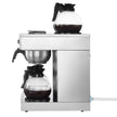 VEVOR Commercial Drip Coffee Maker, 24 Cups Coffee-Maker Machine with 4 Glass Carafes and 4 Decanter Warmer Plates, Stainless Steel Dual-Head Coffee Brewer, for Restaurant, Office, Coffee Shop & Home