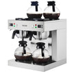 VEVOR Commercial Drip Coffee Maker, 24 Cups Coffee-Maker Machine with 4 Glass Carafes and 4 Decanter Warmer Plates, Stainless Steel Dual-Head Coffee Brewer, for Restaurant, Office, Coffee Shop & Home