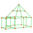 VEVOR Tent Fort Building Kit for Kids Glow In The Dark STEM Construction Toy 85P