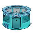 VEVOR Foldable Pet Playpen, 44'' x 44'' x 24'' Portable Dog Playpen, Crate Kennel for Puppy, Dog, Cat, Waterproof 600D Oxford Cloth, Removable Zipper, for Indoor Outdoor Travel Camping (Round, L)