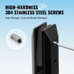VEVOR Glass Clamp, 10 PCS Square Glass Railing Bracket for 0.31 