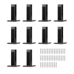 VEVOR Glass Clamp, 10 PCS Square Glass Railing Bracket for 0.31 