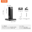 VEVOR Glass Clamp, 4 PCS Square Glass Railing Bracket for 0.31 