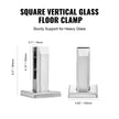 VEVOR Glass Clamp, 10 PCS Square Glass Railing Bracket for 0.31 