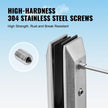 VEVOR Glass Clamp, 10 PCS Square Glass Railing Bracket for 0.31 