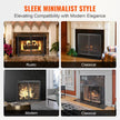 VEVOR Fireplace Screen 1 Panel with Door, Sturdy Iron Mesh Fireplace Screen, 38.98