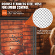 VEVOR Fireplace Screen 1 Panel with Door, Sturdy Iron Mesh Fireplace Screen, 38.98