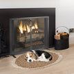 VEVOR Fireplace Screen 1 Panel with Door, Sturdy Iron Mesh Fireplace Screen, 38.98