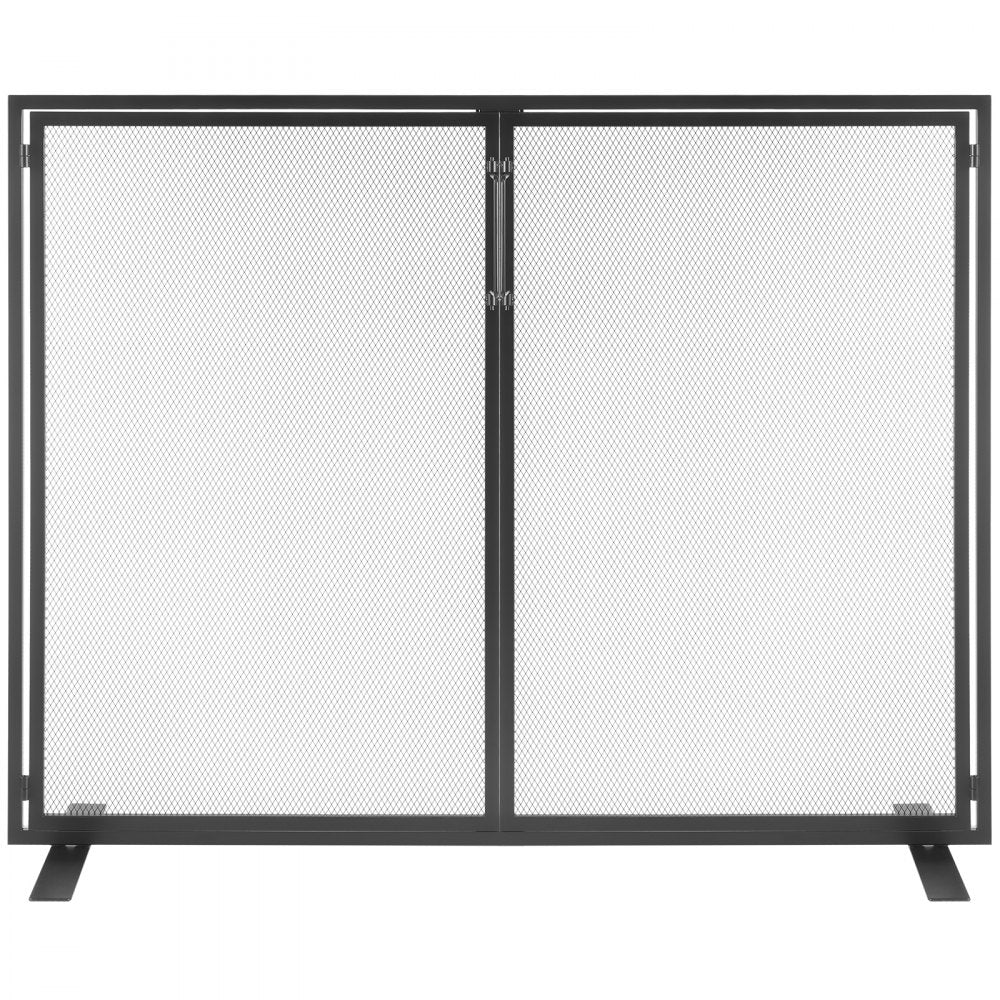 VEVOR Fireplace Screen 1 Panel with Door, Sturdy Iron Mesh Fireplace Screen, 38.98