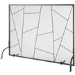 VEVOR Fireplace Screen Single Panel, Sturdy Iron Mesh Fireplace Screen, 35.6