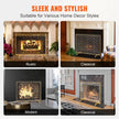 VEVOR Fireplace Screen Single Panel, Sturdy Iron Mesh Fireplace Screen, 38.6