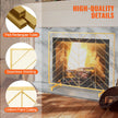 VEVOR Fireplace Screen Single Panel, Sturdy Iron Mesh Fireplace Screen, 38.6