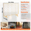VEVOR Fireplace Screen Single Panel, Sturdy Iron Mesh Fireplace Screen, 38.6