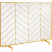 VEVOR Fireplace Screen Single Panel, Sturdy Iron Mesh Fireplace Screen, 38.6