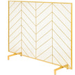 VEVOR Fireplace Screen Single Panel, Sturdy Iron Mesh Fireplace Screen, 38.6