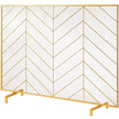VEVOR Fireplace Screen Single Panel, Sturdy Iron Mesh Fireplace Screen, 38.6