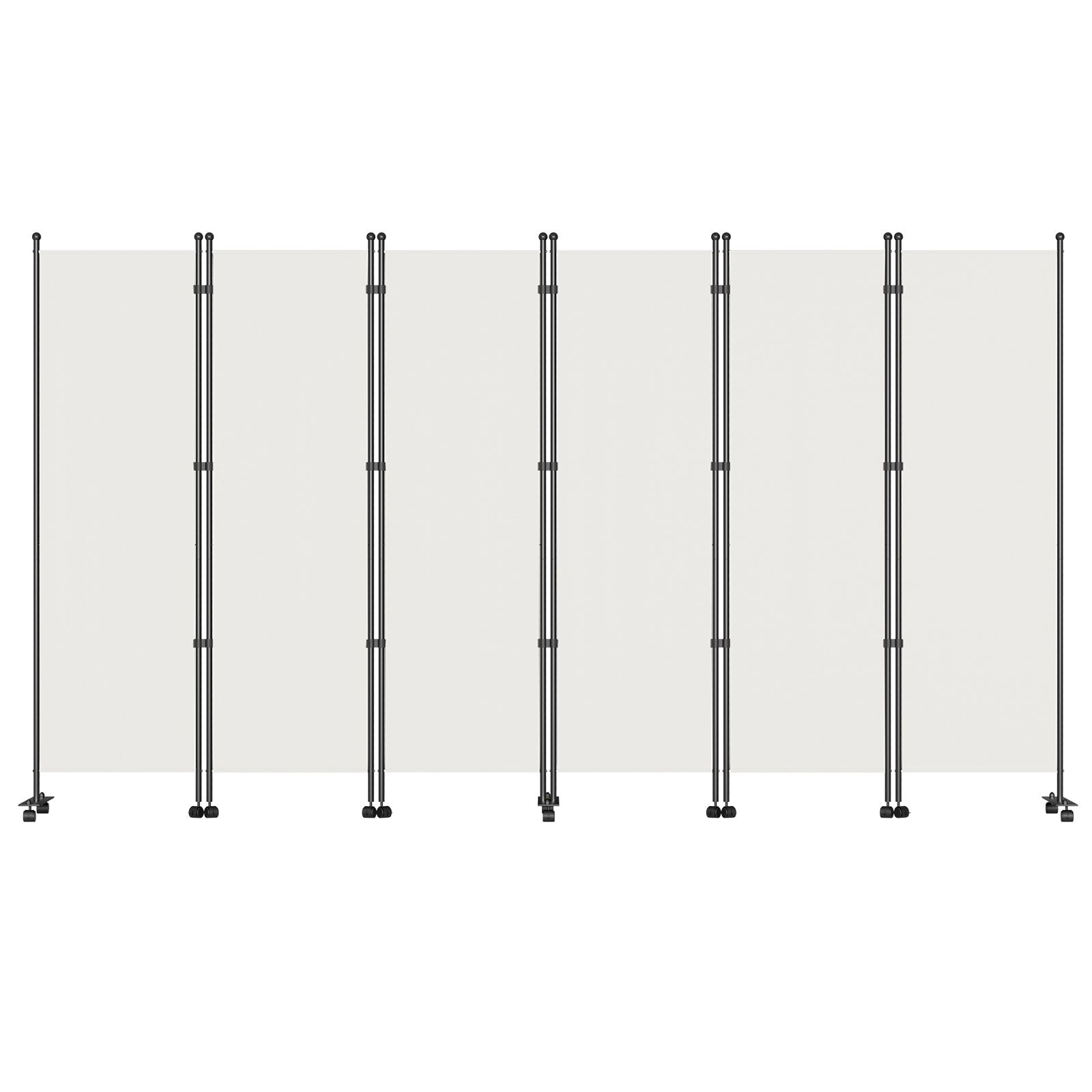 VEVOR 6 Panel Room Divider, 6 FT Tall, Freestanding & Folding Privacy Screen w/ Swivel Casters & Aluminum Alloy Frame, Oxford Bag Included, Room Partition for Office Home, 121