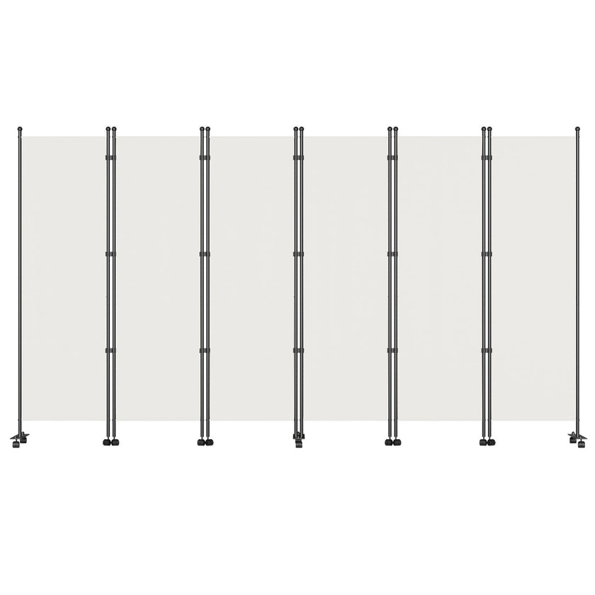 VEVOR 6 Panel Room Divider, 6 FT Tall, Freestanding & Folding Privacy Screen w/ Swivel Casters & Aluminum Alloy Frame, Oxford Bag Included, Room Partition for Office Home, 121