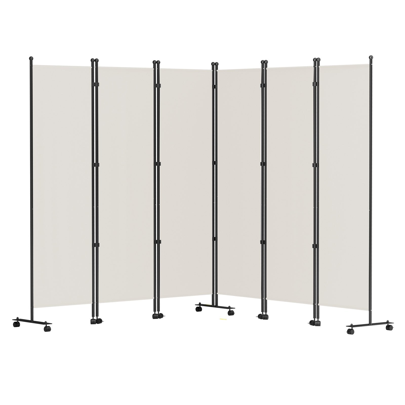 VEVOR 6 Panel Room Divider, 6 FT Tall, Freestanding & Folding Privacy Screen w/ Swivel Casters & Aluminum Alloy Frame, Oxford Bag Included, Room Partition for Office Home, 121