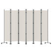 VEVOR 6 Panel Room Divider, 6 FT Tall, Freestanding & Folding Privacy Screen w/ Swivel Casters & Aluminum Alloy Frame, Oxford Bag Included, Room Partition for Office Home, 121