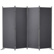 VEVOR Room Divider, 5.6 ft Room Dividers and Folding Privacy Screens (4-panel), Fabric Partition Room Dividers for Office, Bedroom, Dining Room, Study, Freestanding, Grey