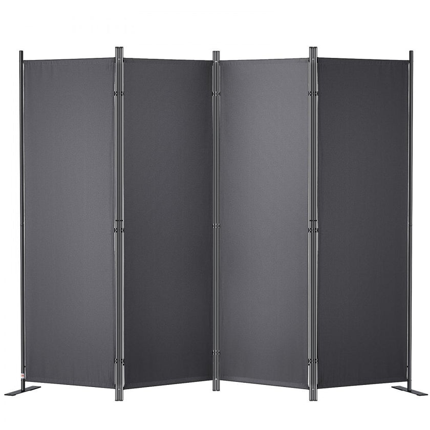 VEVOR Room Divider, 5.6 ft Room Dividers and Folding Privacy Screens (4-panel), Fabric Partition Room Dividers for Office, Bedroom, Dining Room, Study, Freestanding, Grey