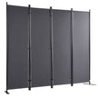 VEVOR Room Divider, 5.6 ft Room Dividers and Folding Privacy Screens (4-panel), Fabric Partition Room Dividers for Office, Bedroom, Dining Room, Study, Freestanding, Grey