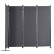 VEVOR Room Divider, 5.6 ft Room Dividers and Folding Privacy Screens (4-panel), Fabric Partition Room Dividers for Office, Bedroom, Dining Room, Study, Freestanding, Grey