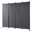 VEVOR Room Divider, 5.6 ft Room Dividers and Folding Privacy Screens (4-panel), Fabric Partition Room Dividers for Office, Bedroom, Dining Room, Study, Freestanding, Grey