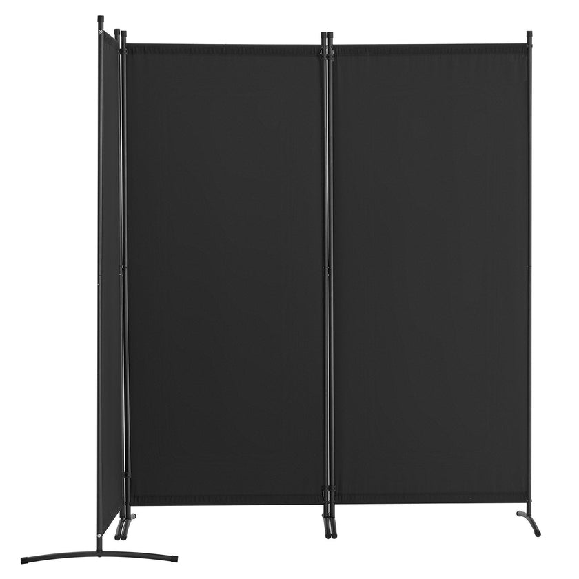 VEVOR Room Divider 3-Panel Folding Privacy Screen Fabric Partition Office Black
