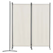 VEVOR Room Divider 3-Panel Folding Privacy Screen Fabric Partition Office White
