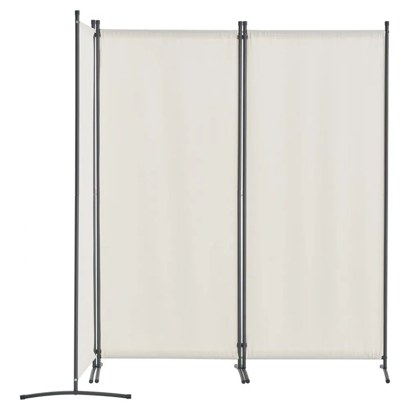 VEVOR Room Divider 3-Panel Folding Privacy Screen Fabric Partition Office White