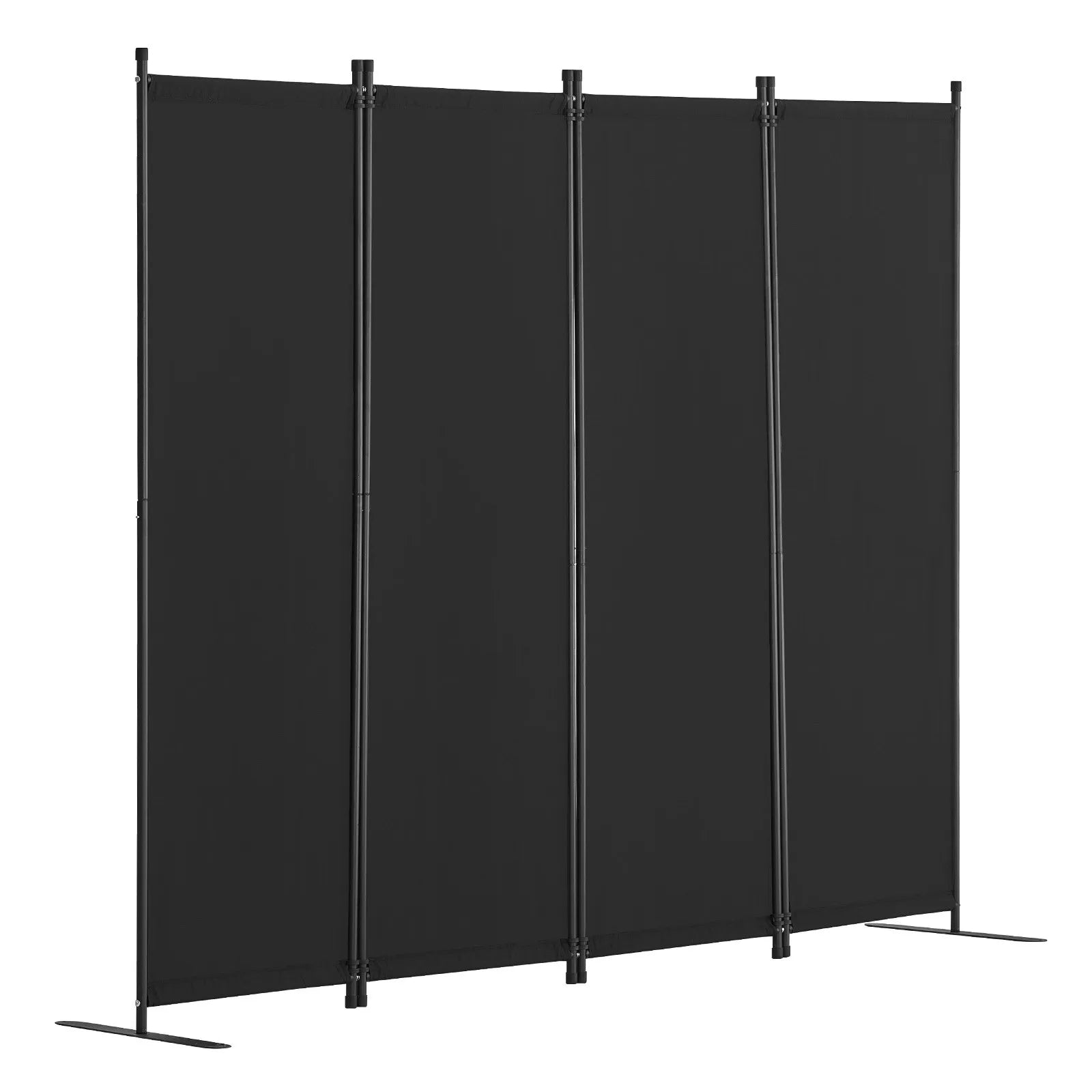 VEVOR Room Divider 4-Panel Folding Privacy Screen Fabric Partition Office Black