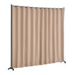 VEVOR Room Divider Portable Panel Room Divider with Wheels Privacy Screen Brown