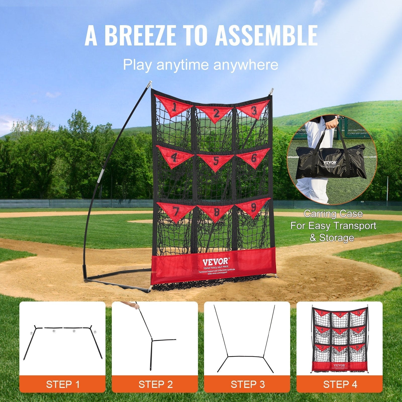 VEVOR 9 Hole Baseball Net, 36