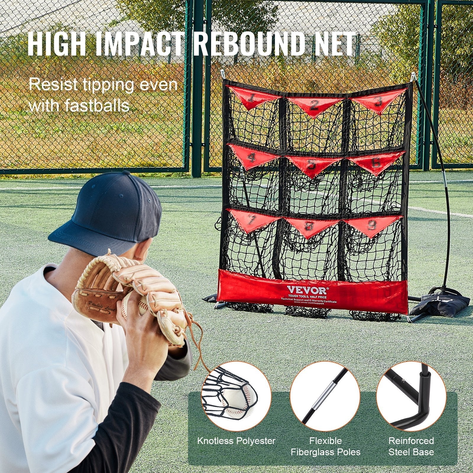 VEVOR 9 Hole Baseball Net, 49