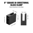 VEVOR Glass Clamp, 40 PCS Square Glass Railing Bracket for 0.31 
