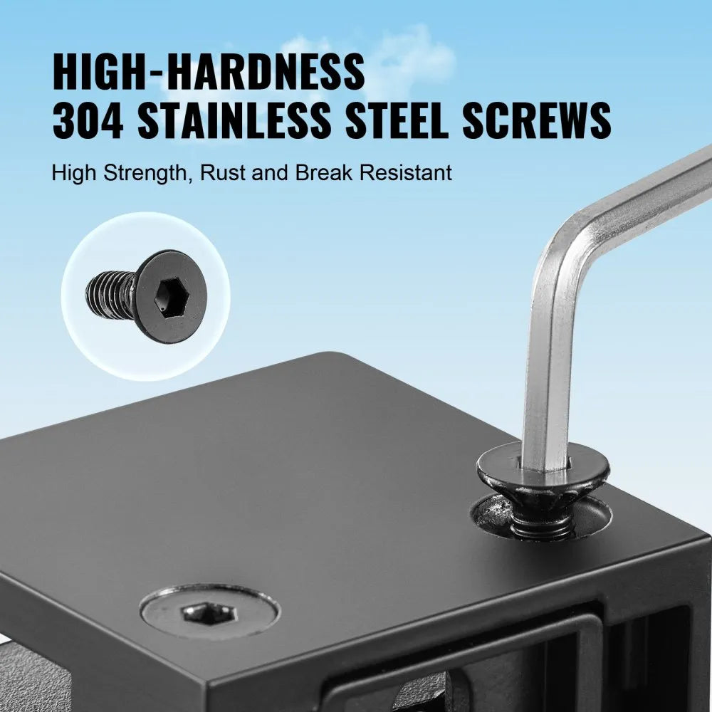 VEVOR Glass Clamp, 40 PCS Square Glass Railing Bracket for 0.31 