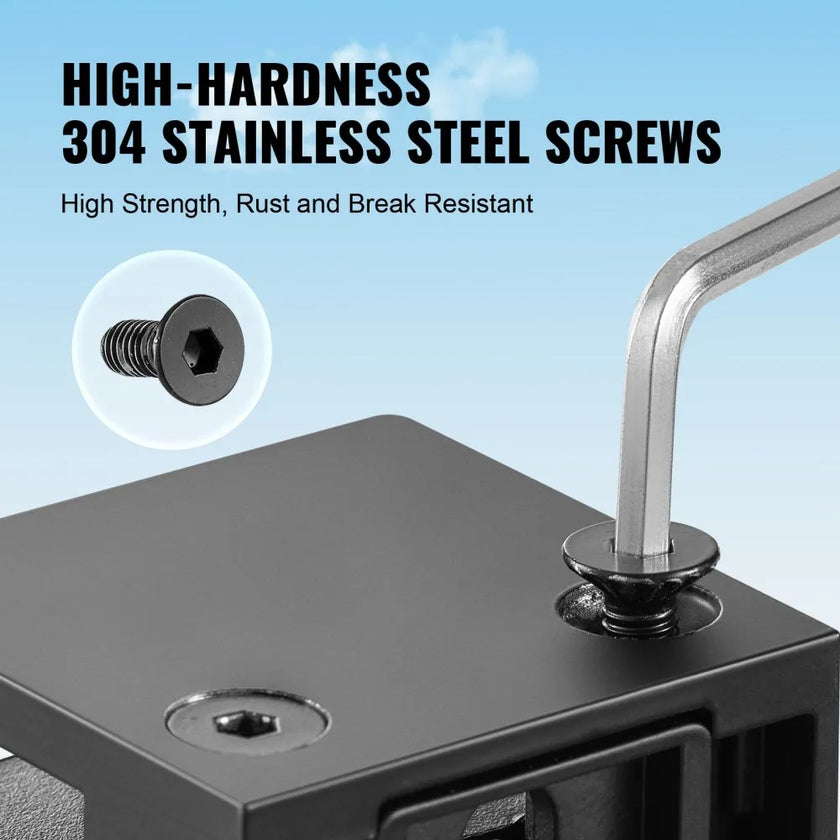 VEVOR Glass Clamp, 40 PCS Square Glass Railing Bracket for 0.31 